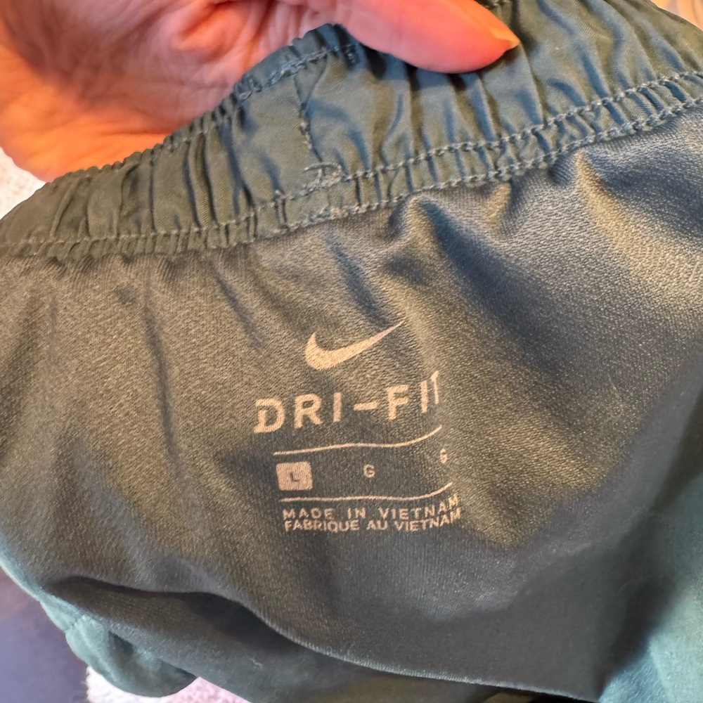 Nike Dark Green Women’s Dri-Fit Athletic Shorts - Picture 3 of 3